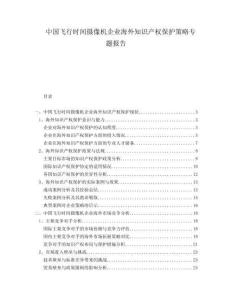 中國飛行時間攝像機企業海外知識產權保護策略專題報告
