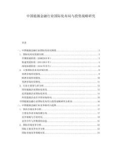 中国能源金融行业国际化布局与投资战略研究