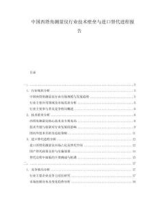 中國西塔角測量儀行業技術壁壘與進口替代進程報告
