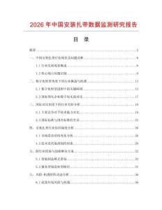 2026年中國安裝扎帶數(shù)據(jù)監(jiān)測研究報告