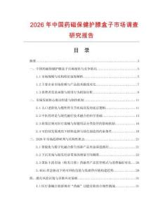 2026年中國藥磁保健護膝盒子市場調查研究報告