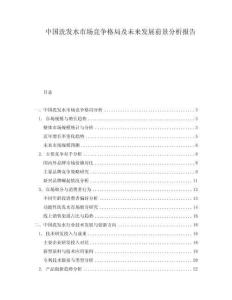 中國洗發水市場競爭格局及未來發展前景分析報告