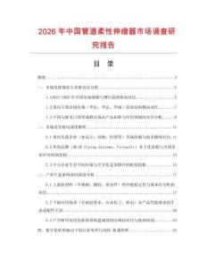 2026年中國(guó)管道柔性伸縮器市場(chǎng)調(diào)查研究報(bào)告