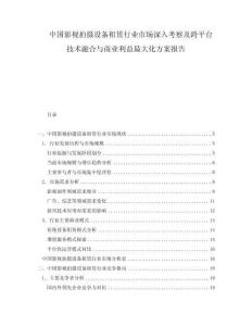 中國影視拍攝設備租賃行業(yè)市場深入考察及跨平臺技術融合與商業(yè)利益最大化方案報告