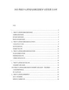 2025物流中心跨境電商配套服務(wù)與投資潛力分析