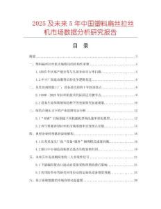 2025及未來5年中國塑料扁絲拉絲機(jī)市場數(shù)據(jù)分析研究報(bào)告