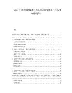 2025中國區(qū)塊鏈技術(shù)應(yīng)用場景及監(jiān)管環(huán)境與市場潛力調(diào)研報告