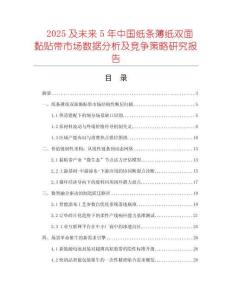 2025及未來(lái)5年中國(guó)紙條薄紙雙面黏貼帶市場(chǎng)數(shù)據(jù)分析及競(jìng)爭(zhēng)策略研究報(bào)告