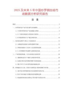 2025及未來5年中國紗羅鋼絲綜市場數(shù)據(jù)分析研究報告