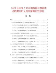 2025及未來5年中國數(shù)據(jù)共享器市場數(shù)據(jù)分析及競爭策略研究報告