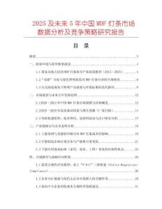 2025及未來5年中國(guó)MDF燈條市場(chǎng)數(shù)據(jù)分析及競(jìng)爭(zhēng)策略研究報(bào)告
