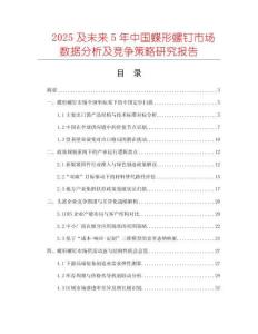 2025及未來5年中國蝶形螺釘市場數據分析及競爭策略研究報告