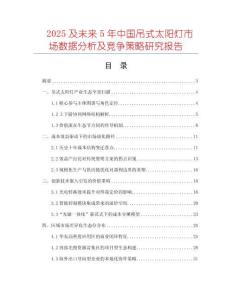 2025及未來5年中國吊式太陽燈市場數(shù)據(jù)分析及競爭策略研究報告