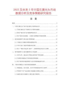 2025及未來5年中國左激光頭市場數(shù)據(jù)分析及競爭策略研究報告