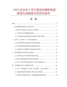 2025及未來5年中國油性橡膠鞋底噴漆市場數據分析研究報告