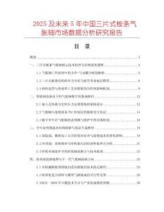 2025及未來(lái)5年中國(guó)三片式板條氣脹軸市場(chǎng)數(shù)據(jù)分析研究報(bào)告