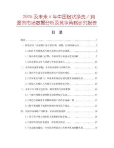 2025及未來(lái)5年中國(guó)粉狀凈洗／潤(rùn)濕劑市場(chǎng)數(shù)據(jù)分析及競(jìng)爭(zhēng)策略研究報(bào)告