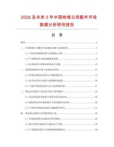 2026及未來5年中國絕緣云母配件市場數據分析研究報告