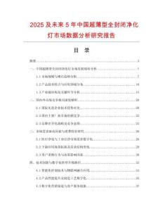 2025及未來5年中國超薄型全封閉凈化燈市場數據分析研究報告