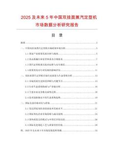 2025及未來5年中國雙掛面蒸汽定型機市場數據分析研究報告
