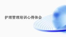 護理管理培訓心得體會(精選)ppt