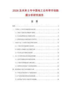 2026及未來5年中國電工白布帶市場數據分析研究報告