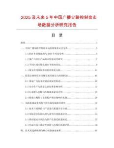 2025及未來5年中國廣播分路控制盤市場(chǎng)數(shù)據(jù)分析研究報(bào)告