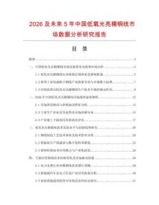 2026及未來5年中國低氧光亮精銅線市場數(shù)據(jù)分析研究報告