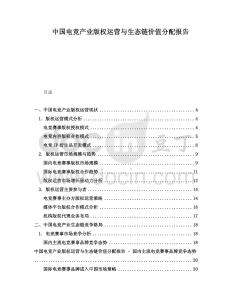 中國電競(jìng)產(chǎn)業(yè)版權(quán)運(yùn)營與生態(tài)鏈價(jià)值分配報(bào)告