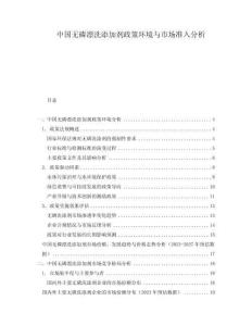 中國(guó)無(wú)磷漂洗添加劑政策環(huán)境與市場(chǎng)準(zhǔn)入分析