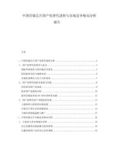中國存儲芯片國產化替代進程與市場競爭格局分析報告