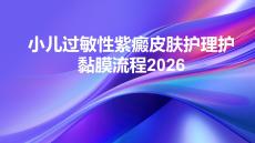 小儿过敏性紫癜皮肤护理护黏膜流程2026