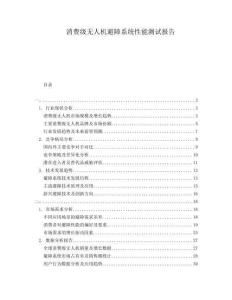 消費級無人機避障系統(tǒng)性能測試報告