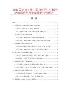 2026及未來5年中國EPE再生紅料市場數(shù)據(jù)分析及競爭策略研究報(bào)告