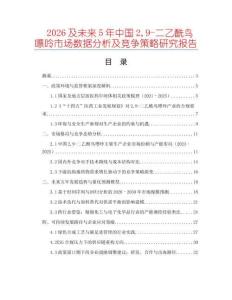 2026及未來(lái)5年中國(guó)29-二乙酰鳥(niǎo)嘌呤市場(chǎng)數(shù)據(jù)分析及競(jìng)爭(zhēng)策略研究報(bào)告