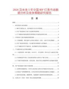 2026及未來5年中國MDF燈條市場數(shù)據(jù)分析及競爭策略研究報告