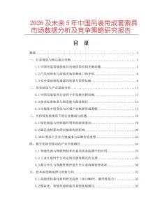 2026及未來5年中國吊裝帶成套索具市場數據分析及競爭策略研究報告