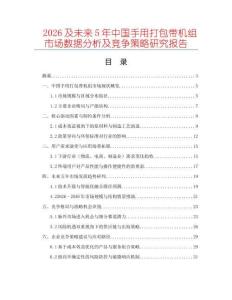 2026及未來5年中國手用打包帶機(jī)組市場(chǎng)數(shù)據(jù)分析及競(jìng)爭(zhēng)策略研究報(bào)告