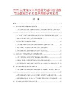 2025及未來5年中國強力磁桿信號旗市場數(shù)據(jù)分析及競爭策略研究報告