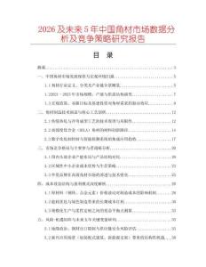 2026及未來(lái)5年中國(guó)角材市場(chǎng)數(shù)據(jù)分析及競(jìng)爭(zhēng)策略研究報(bào)告
