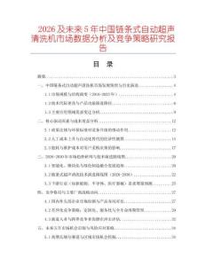 2026及未來5年中國鏈條式自動超聲清洗機市場數據分析及競爭策略研究報告
