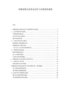 西餐連鎖企業(yè)資本運(yùn)作與并購(gòu)重組案例