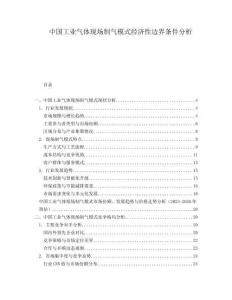 中國工業氣體現場制氣模式經濟性邊界條件分析