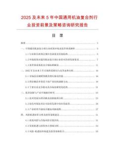 2025及未來5年中國通用機油復合劑行業投資前景及策略咨詢研究報告