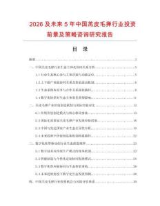 2026及未來(lái)5年中國(guó)羔皮毛撣行業(yè)投資前景及策略咨詢研究報(bào)告