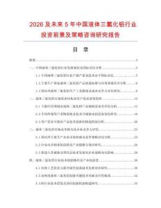 2026及未來5年中國液體三氯化鋁行業(yè)投資前景及策略咨詢研究報告
