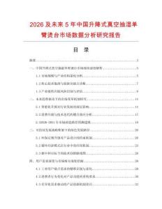 2026及未來5年中國升降式真空抽濕單臂燙臺市場數據分析研究報告