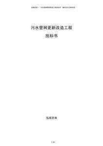 污水管網更新改造工程投標書