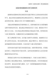加強對財務(wù)數(shù)據(jù)的分析與風(fēng)險防范