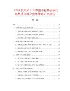 2026及未來(lái)5年中國(guó)不粘兩手鍋市場(chǎng)數(shù)據(jù)分析及競(jìng)爭(zhēng)策略研究報(bào)告